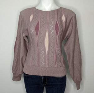 Vintage Savion purple abstract sweater  12